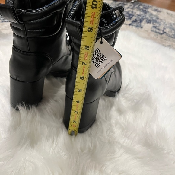 🆕 Aerosoles Women's Black Combat Boots Size 10M Block Heel Lace-Up - Picture 11 of 11